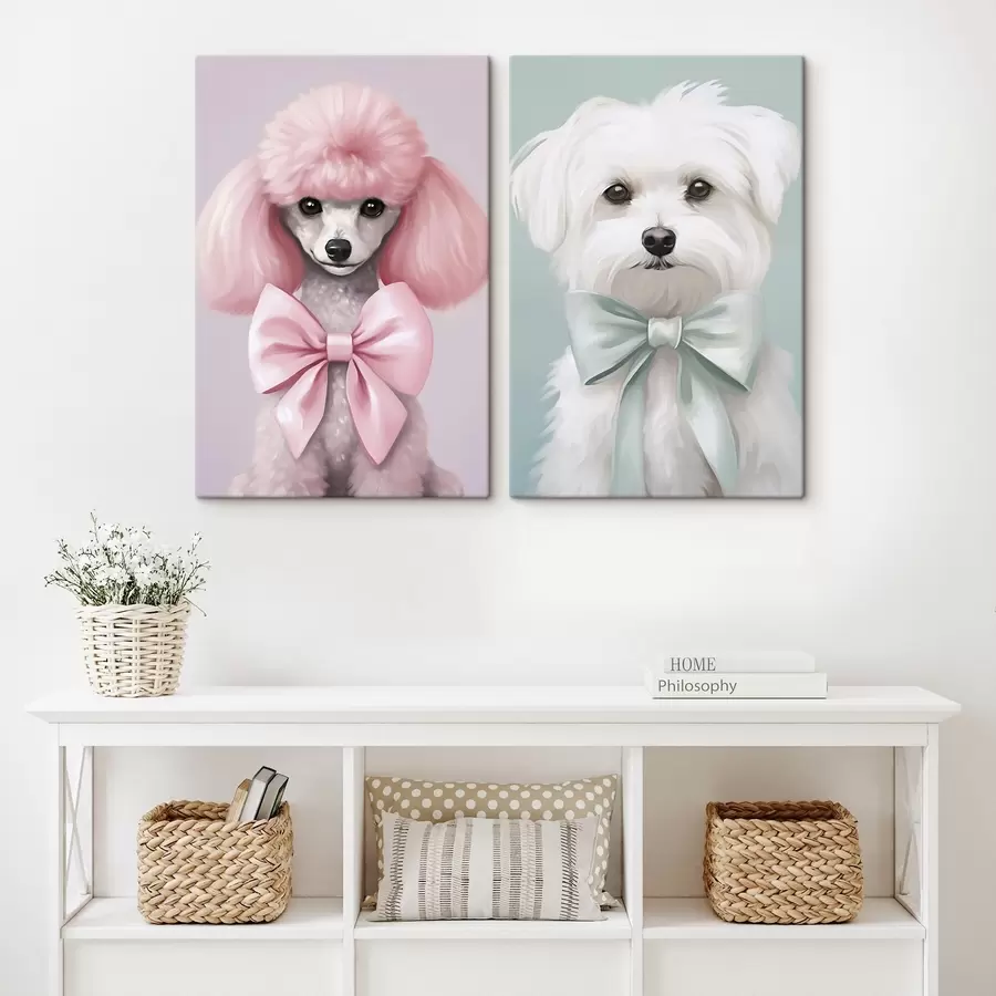 Obraz Pes s mašľou m01193