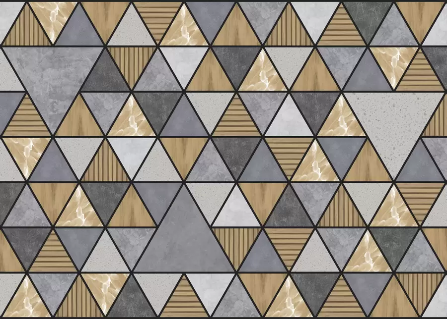 Fototapety Trojuholníkový ornament v neutrálnych a teplých farbách w05096v1