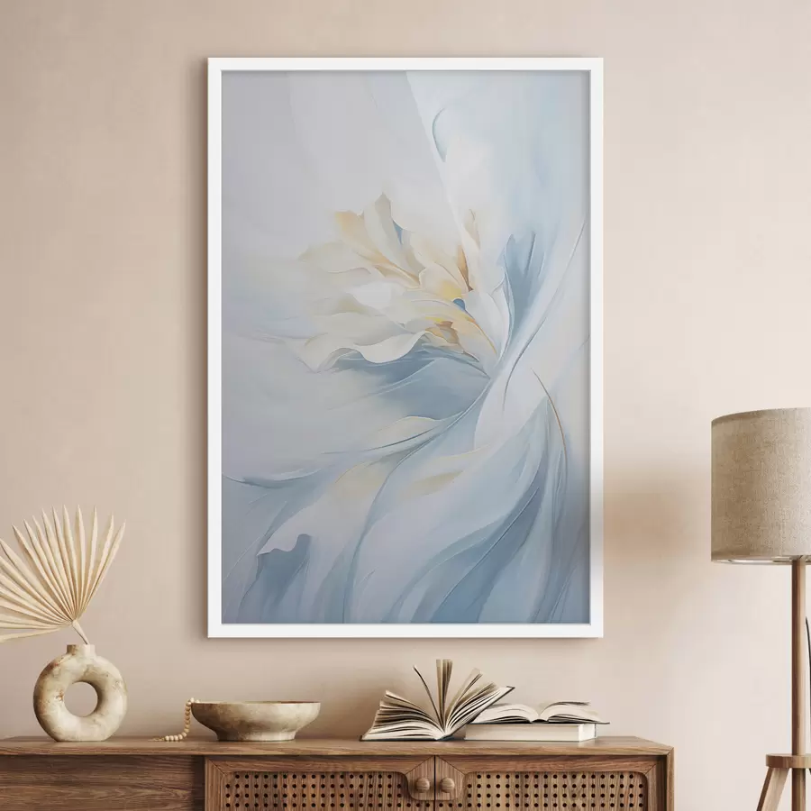 Fototapety Abstraktné jemné, priesvitné okvetné lístky víriace dovnútra s mäkkým osvetlením a maliarskou textúrou f47436