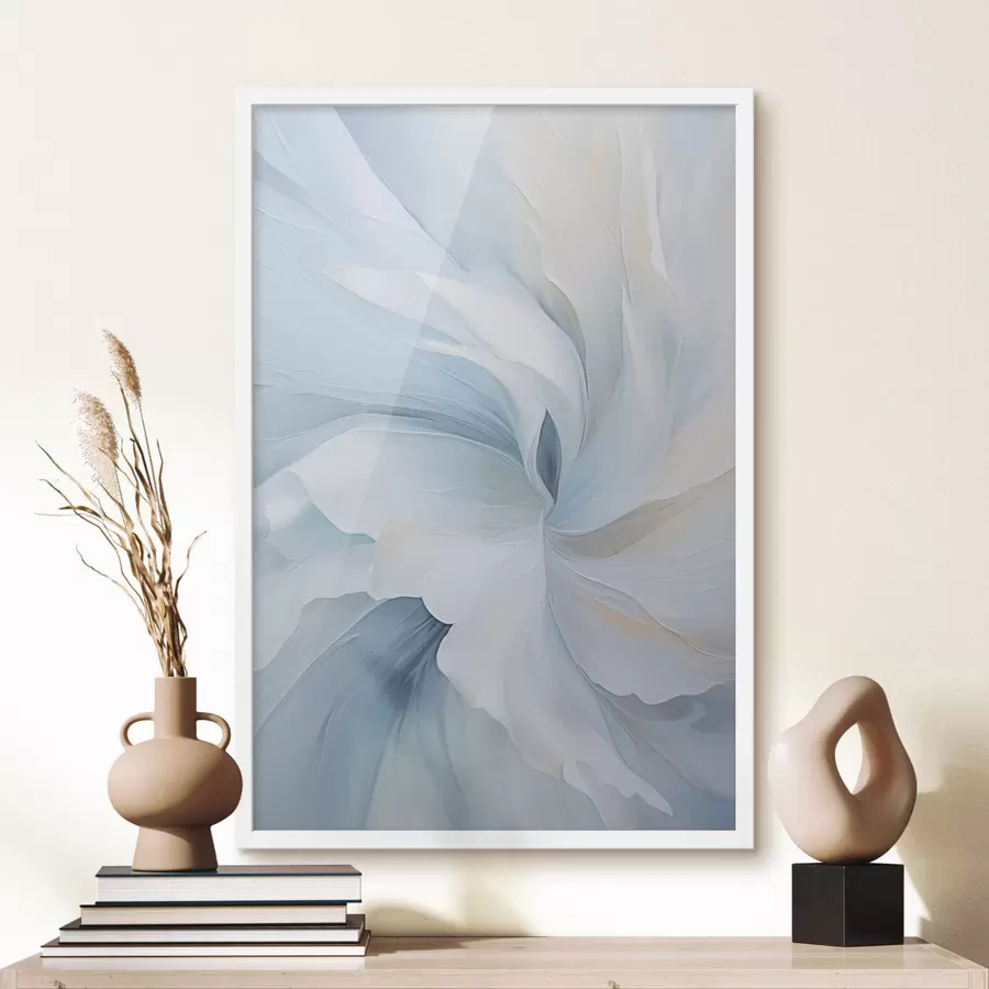 Fototapety Abstraktné jemné, priesvitné okvetné lístky víriace dovnútra s mäkkým osvetlením a maliarskou textúrou f47437