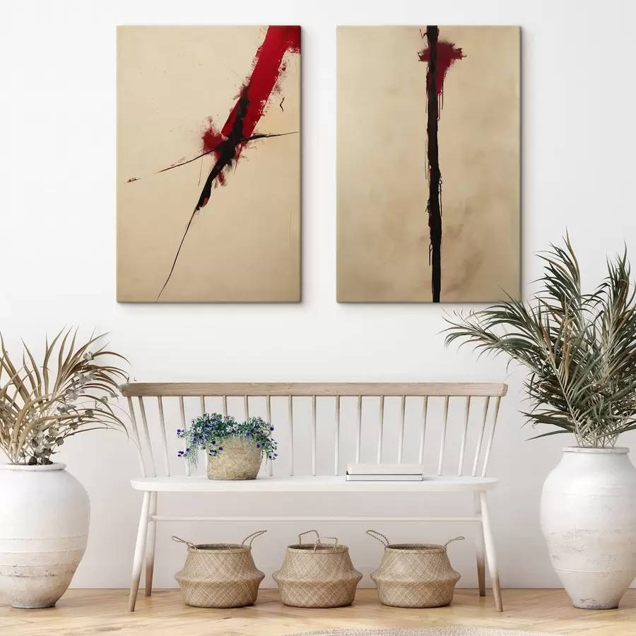 Obraz Červená abstrakcia m01215