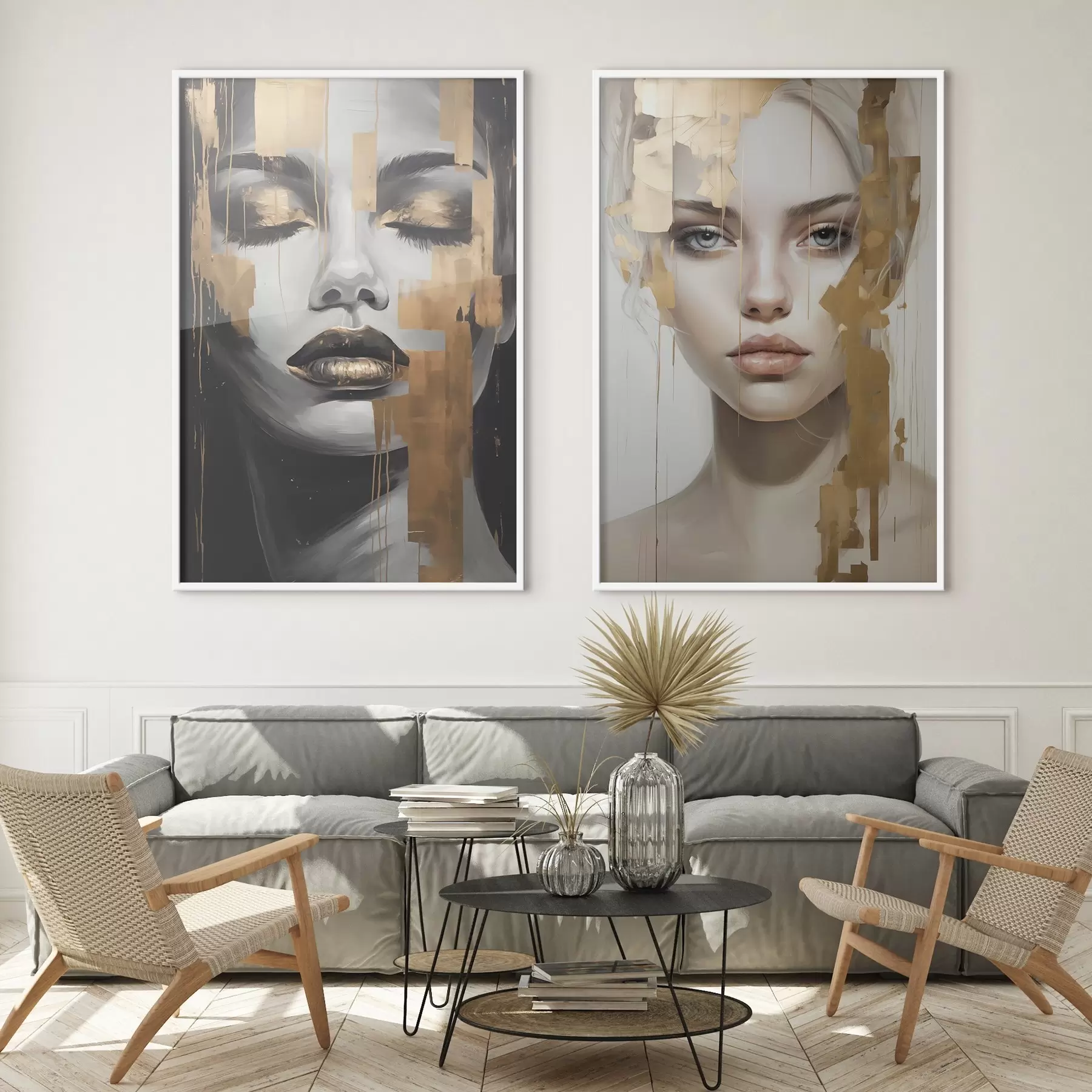 Fototapety Čiernobiely ženský portrét d00544