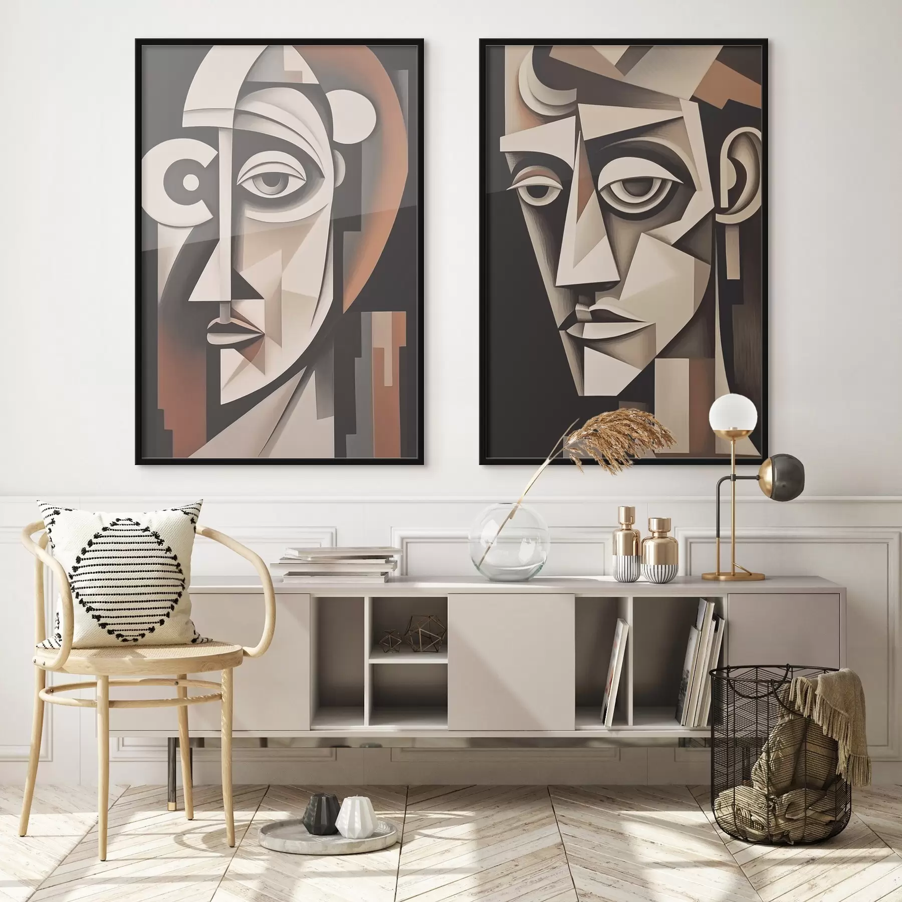 Fototapety Abstraktné portréty v kubistickom štýle d00550