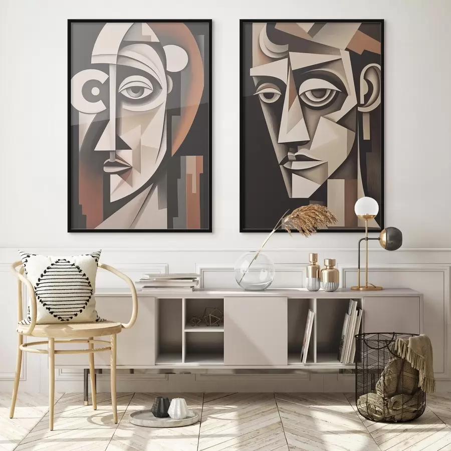 Fototapety Abstraktné portréty v kubistickom štýle d00550