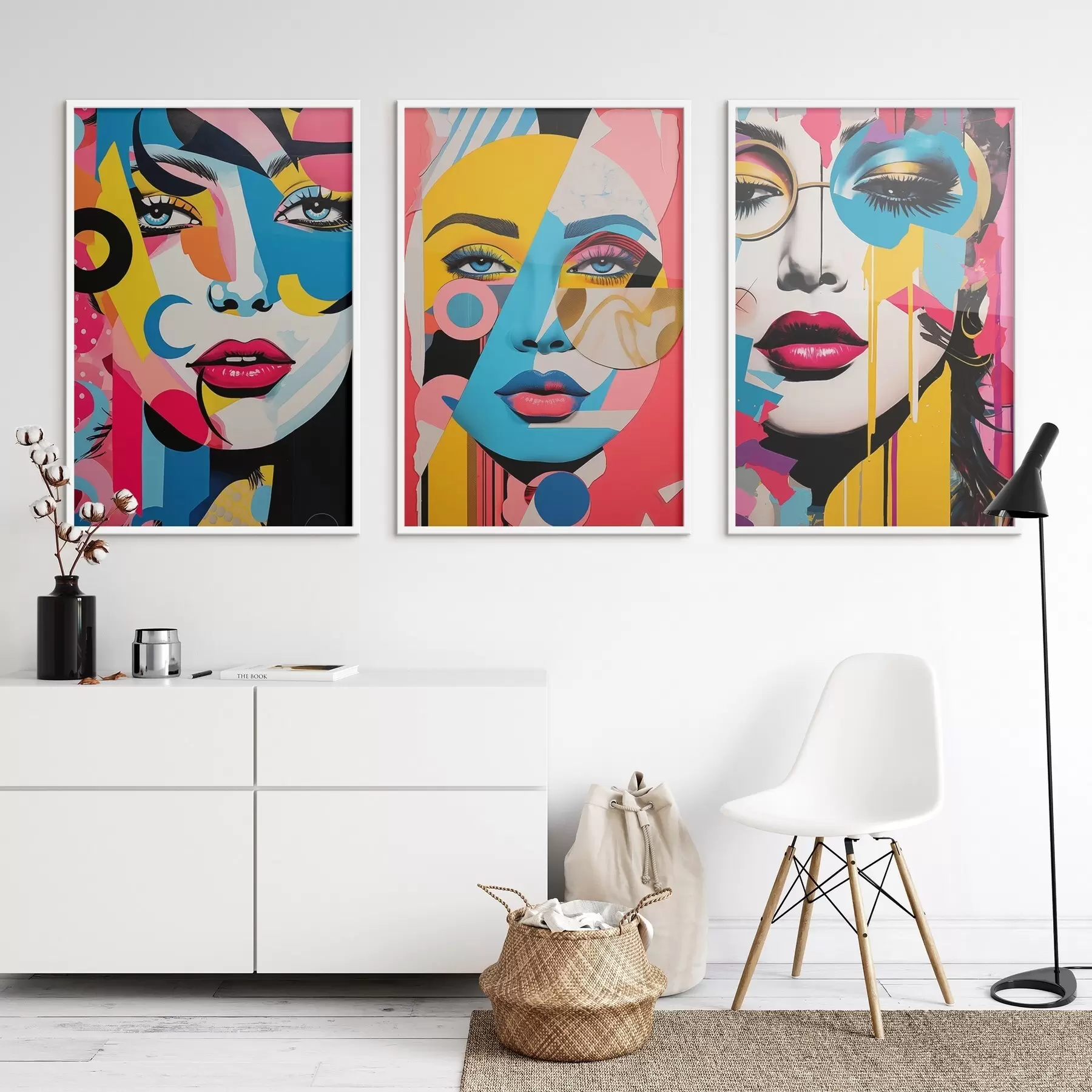 Fototapety Abstrakcia farebných tvárí d00557