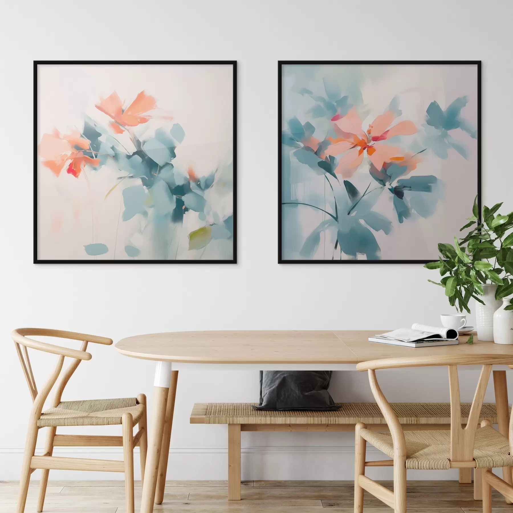 Fototapety Abstraktné kvety imitácia maľby d00564