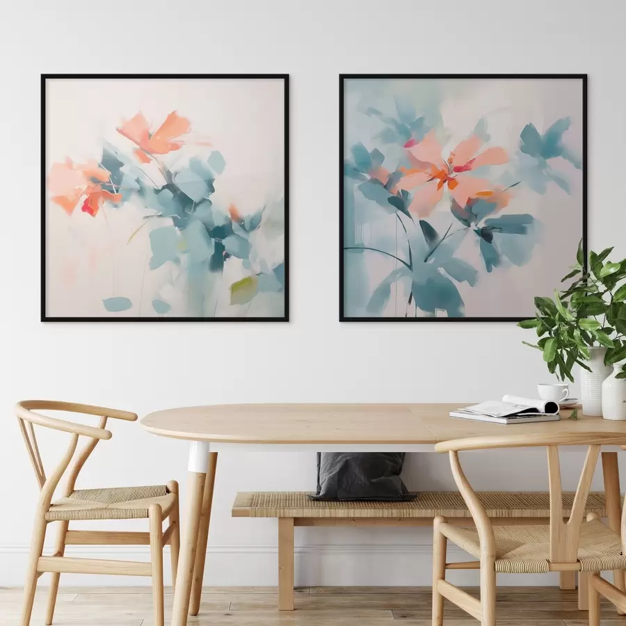 Fototapety Abstraktné kvety imitácia maľby d00564