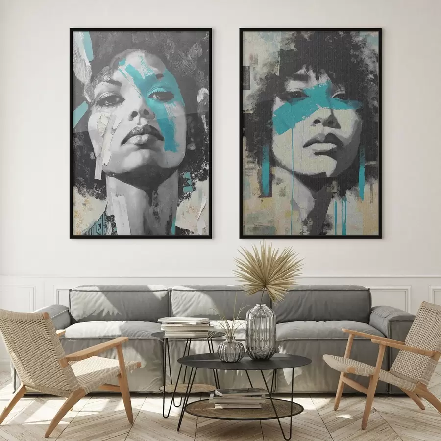 Fototapety Abstraktná ženská tvár d00602