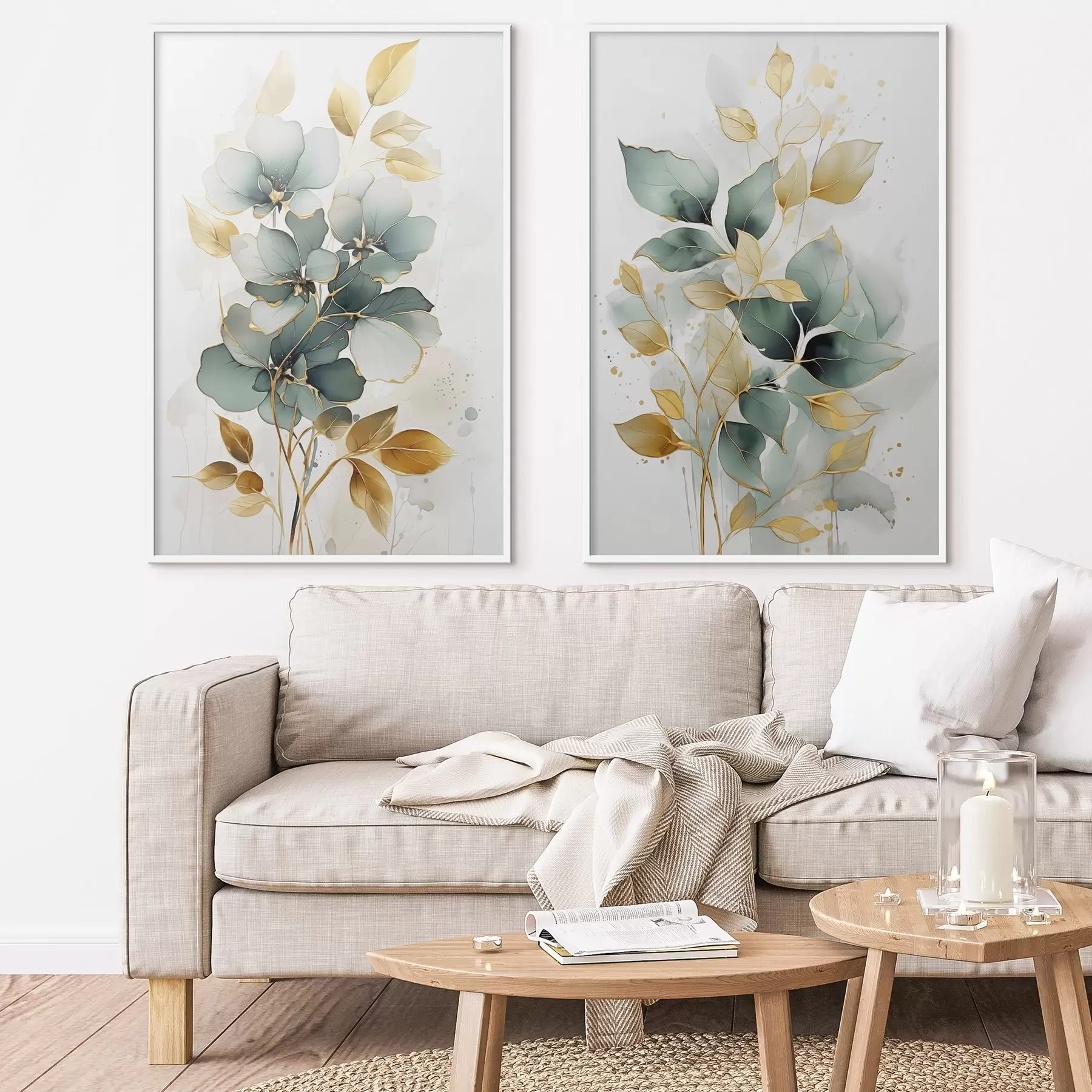 Fototapety Abstraktné vetvy s listami d00610