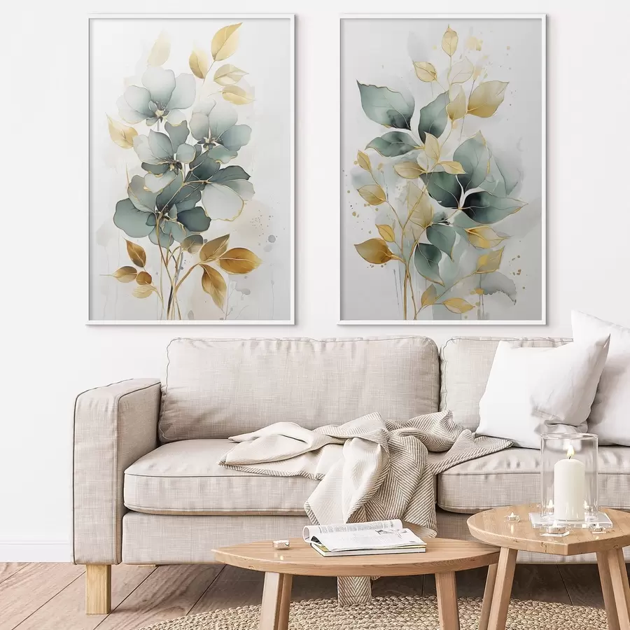 Fototapety Abstraktné vetvy s listami d00610