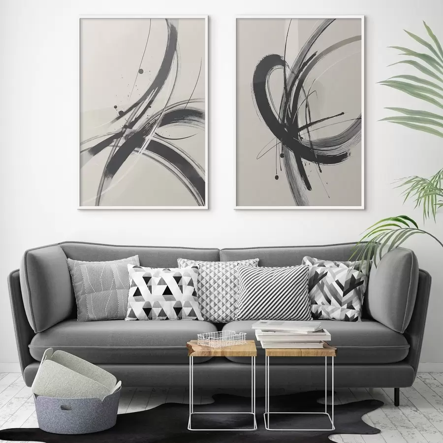 Fototapety Abstraktné minimalistické ťahy štetcom d00613