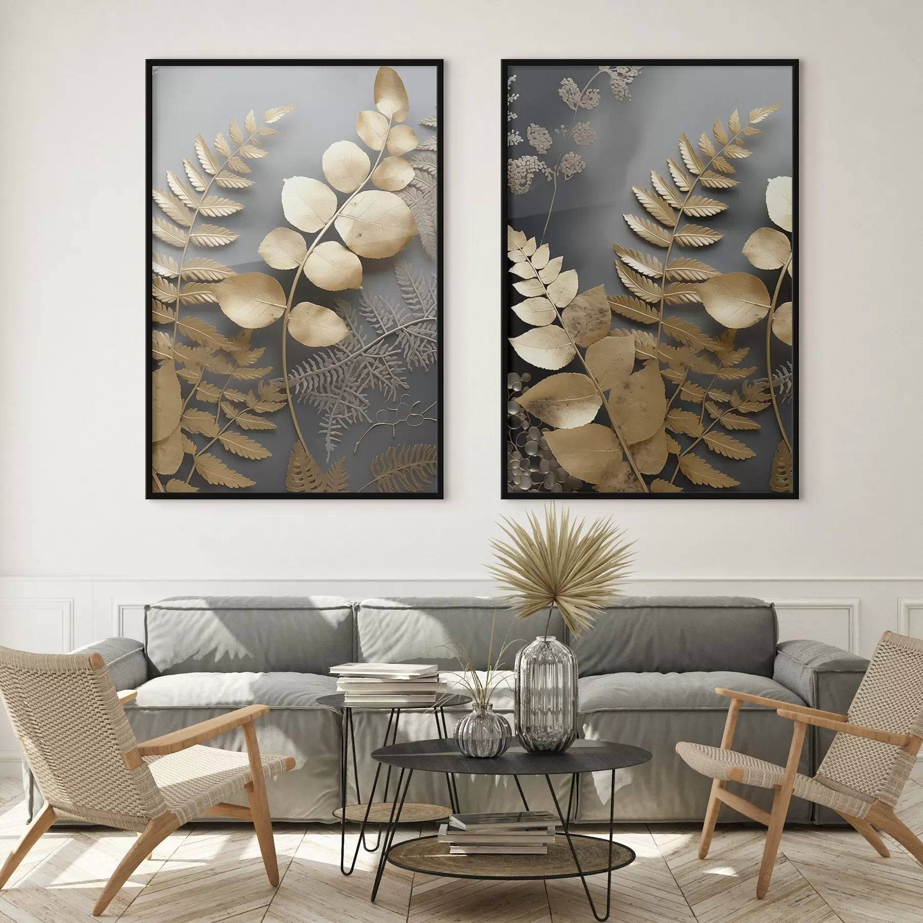 Fototapety Vetvy papradia a eukalyptu d00615