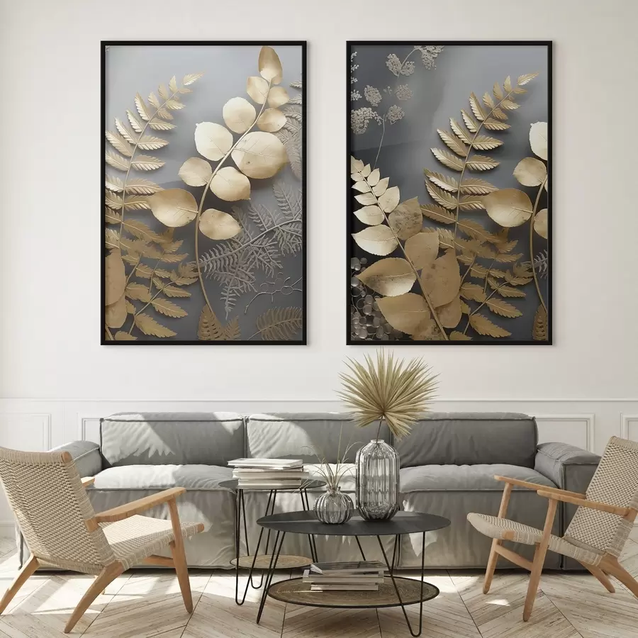 Fototapety Vetvy papradia a eukalyptu d00615