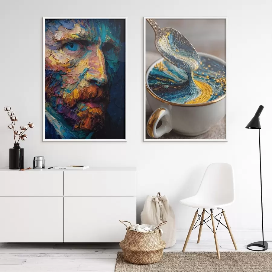 Fototapety Picasso a abstrakcia v šálke v štýle olejomaľby d00639