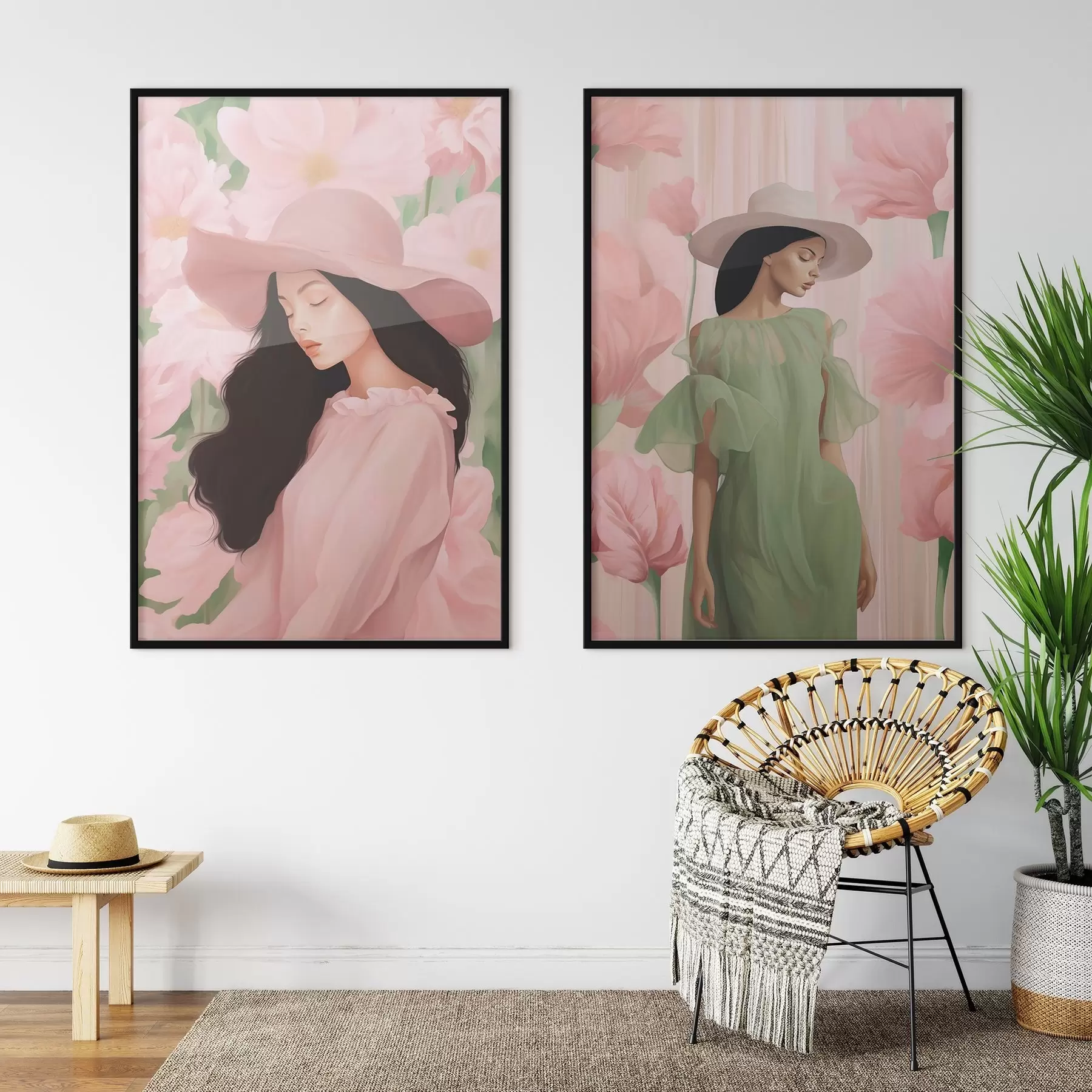 Fototapety Dievča v klobúku d00678