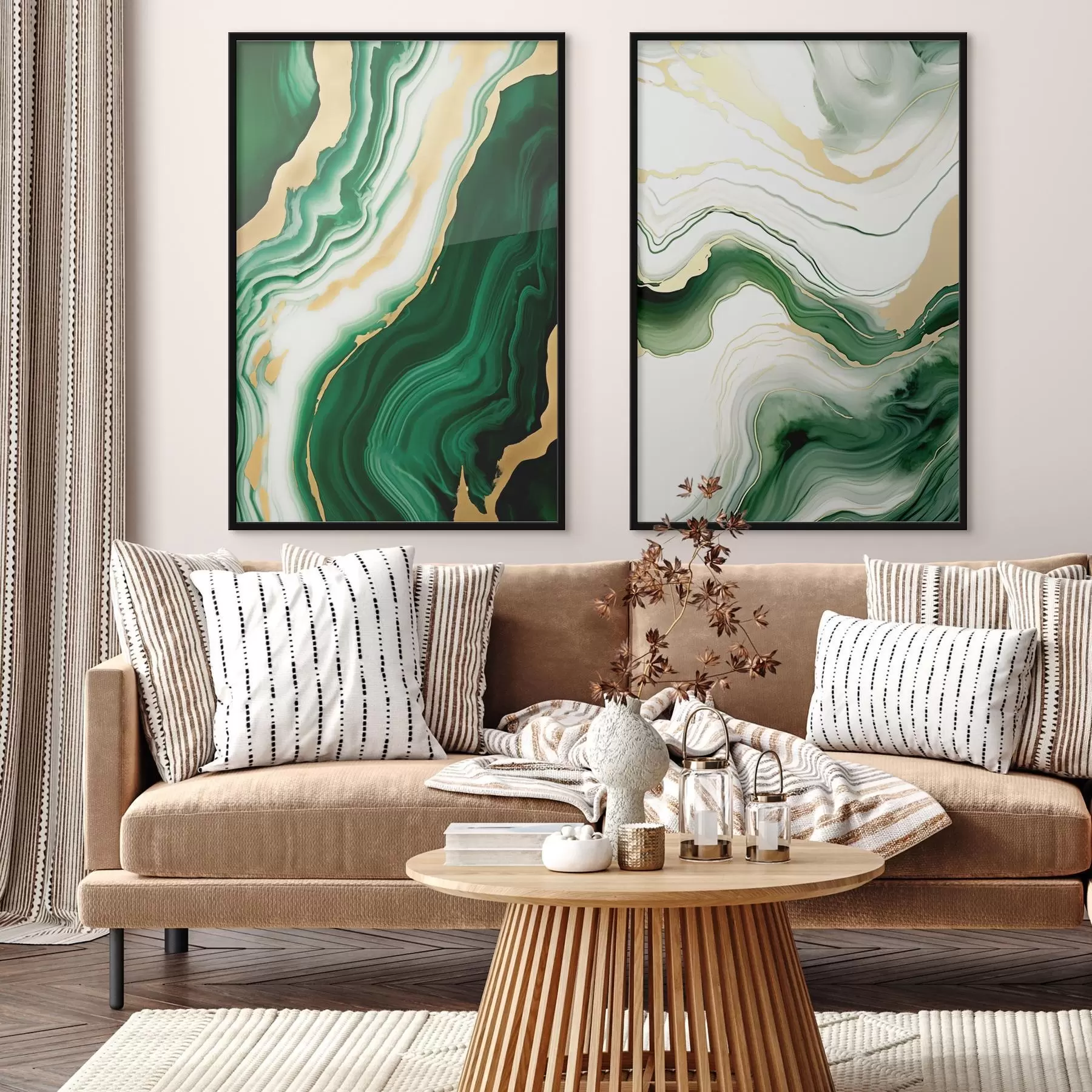 Fototapety Zelené a biele mramorové textúry s oranžovo-žltými žilkami d00688