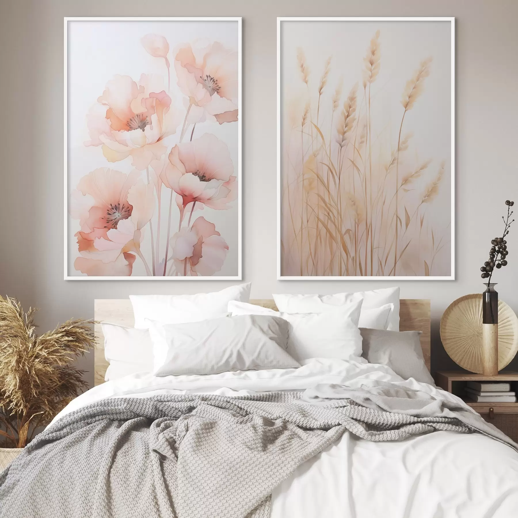 Fototapety Maky a klásky imitácia akvarel d00723