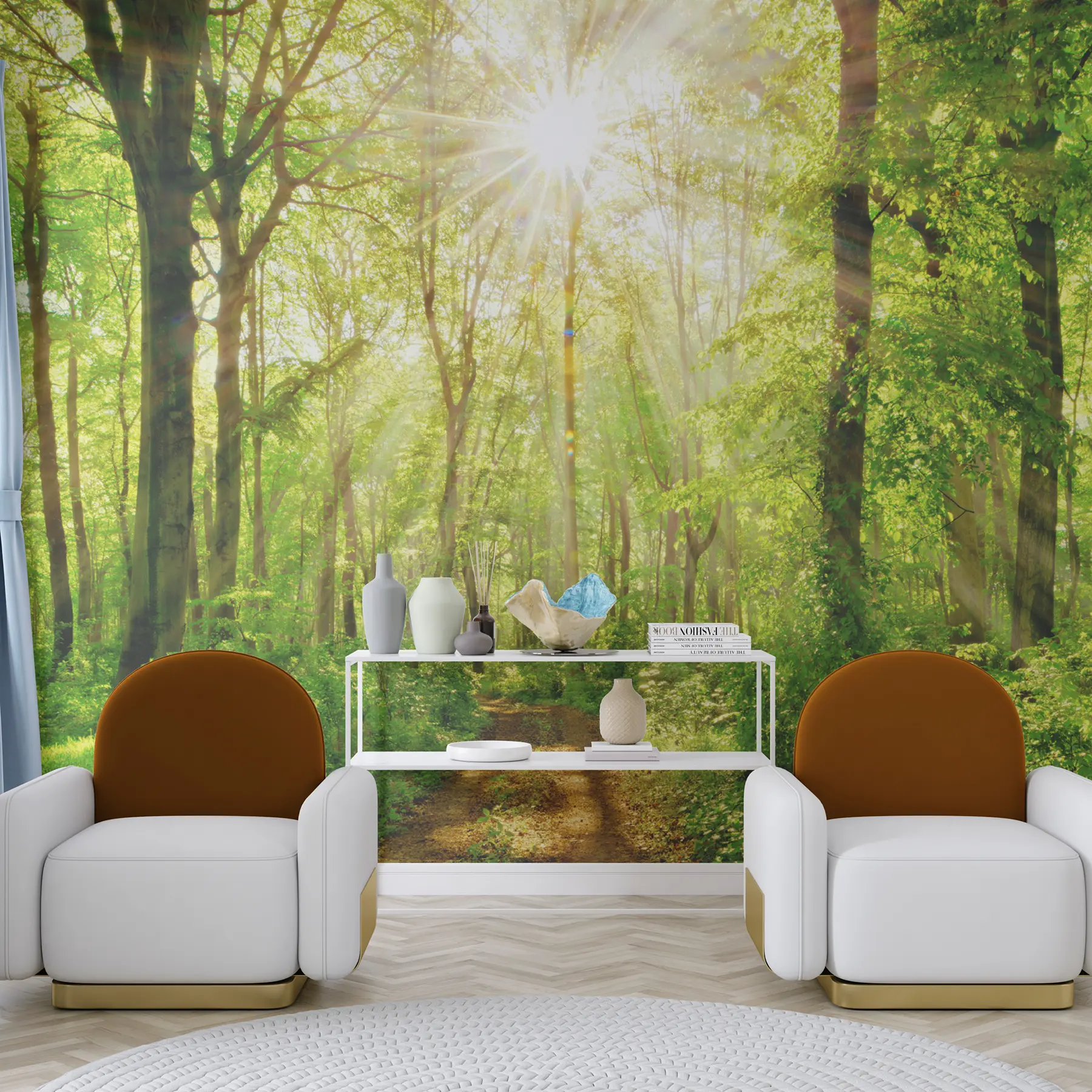 Fototapety Cesta v slnečnom lese u22252