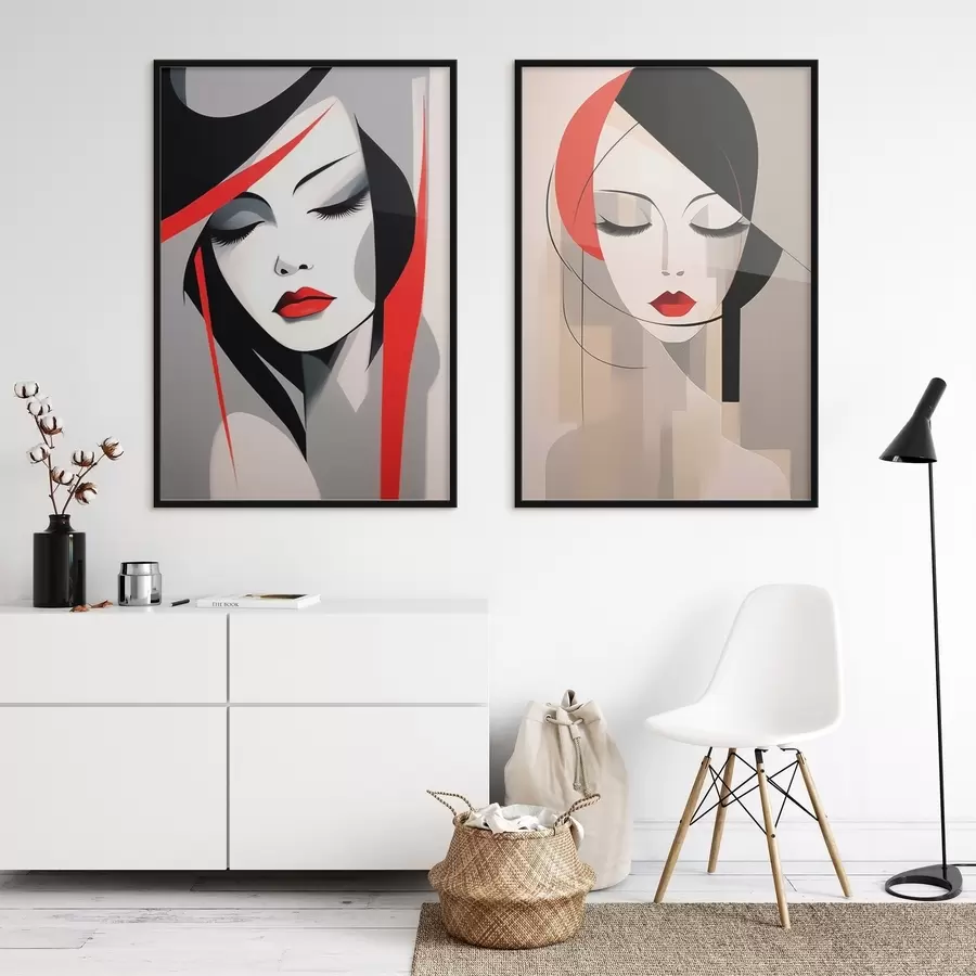 Fototapety Abstraktné ženské portréty d00774