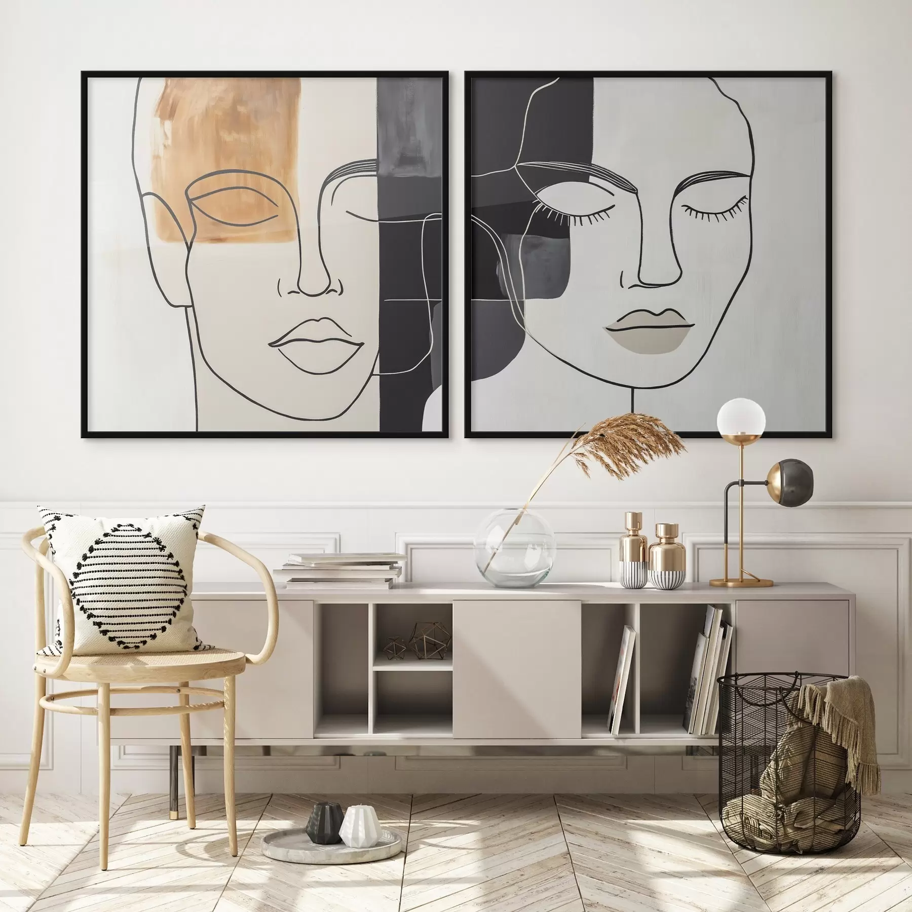 Fototapety Abstraktné portréty muža a ženy d00720