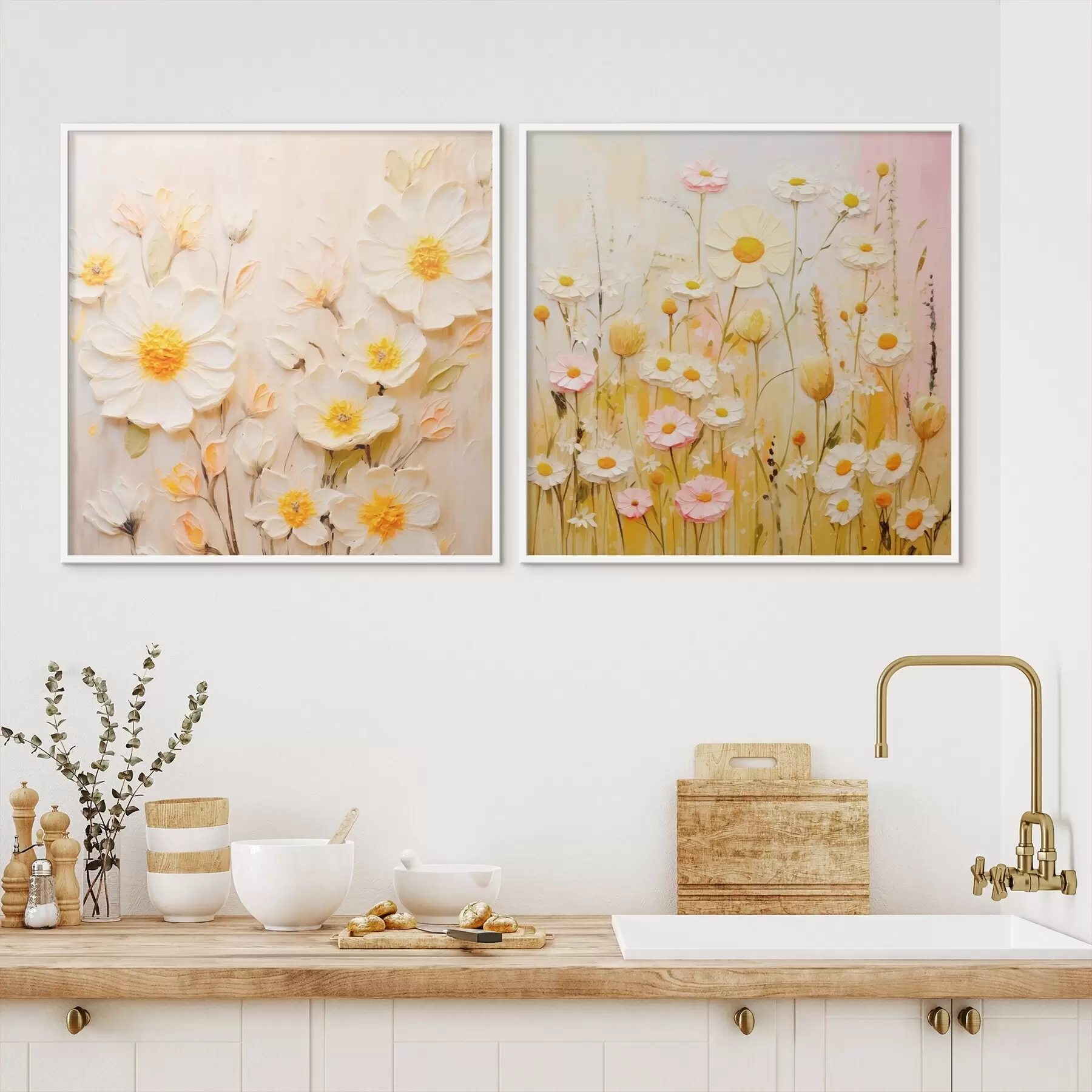 Fototapety Kvetinová lúka v štýle olejomaľby d00711