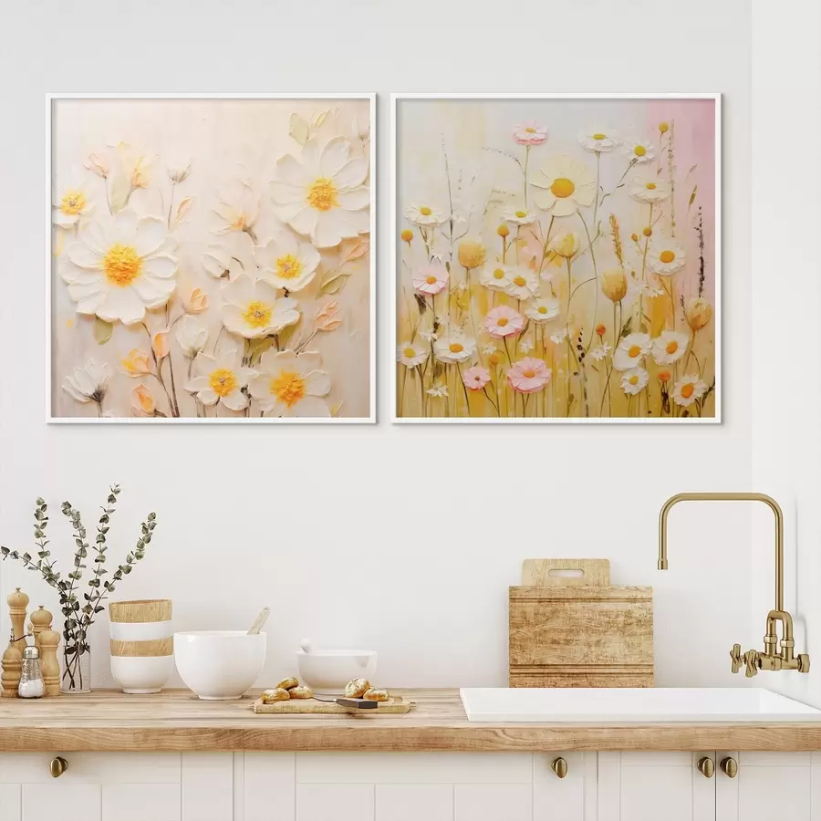 Fototapety Kvetinová lúka v štýle olejomaľby d00711