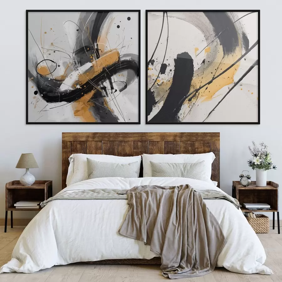 Fototapety Vyjadrenie v žltých a čiernych odtieňoch d00739