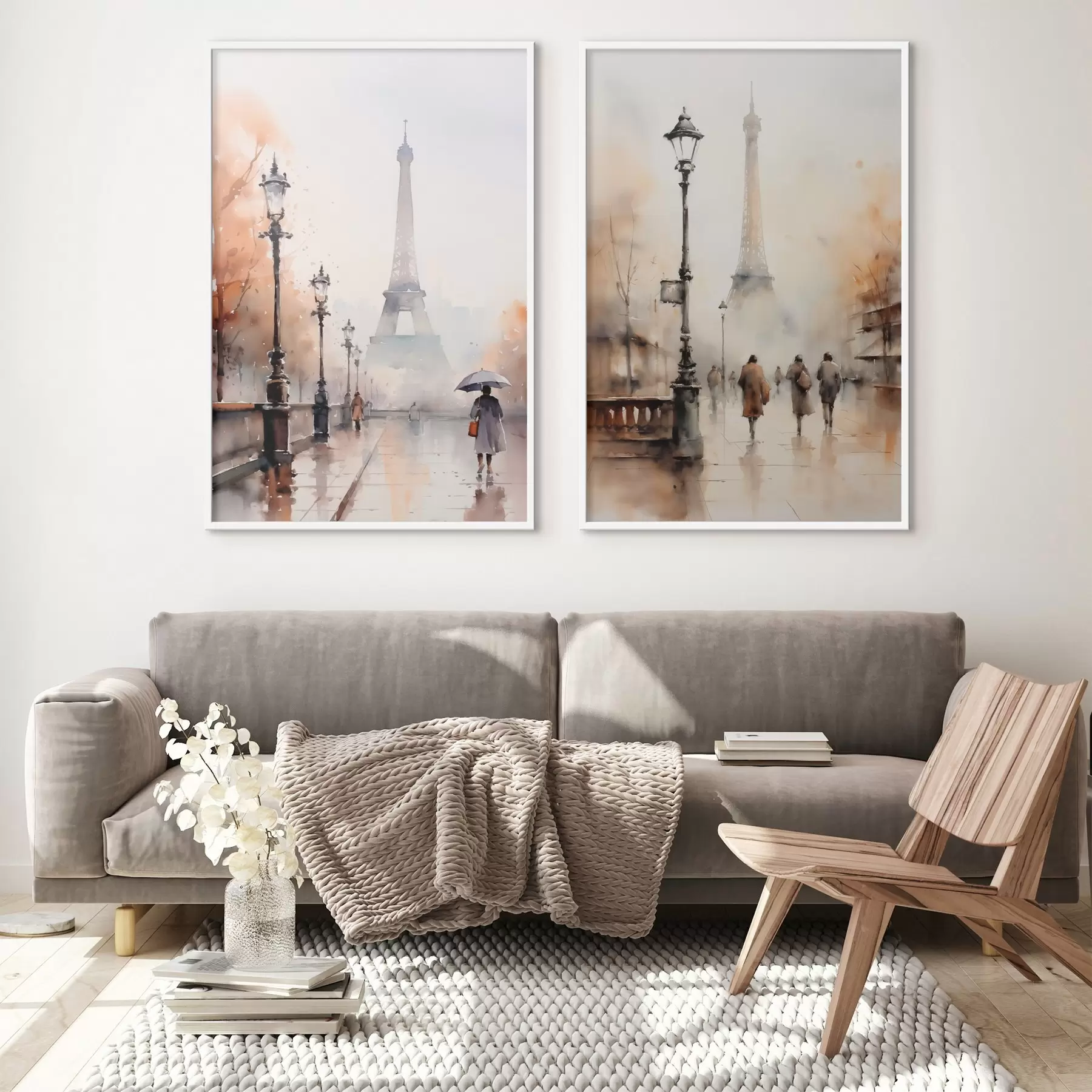 Fototapety Daždivý jesenný deň v Paríži s Eiffelovou vežou v pozadí a historickými pouličnými lampami d00821