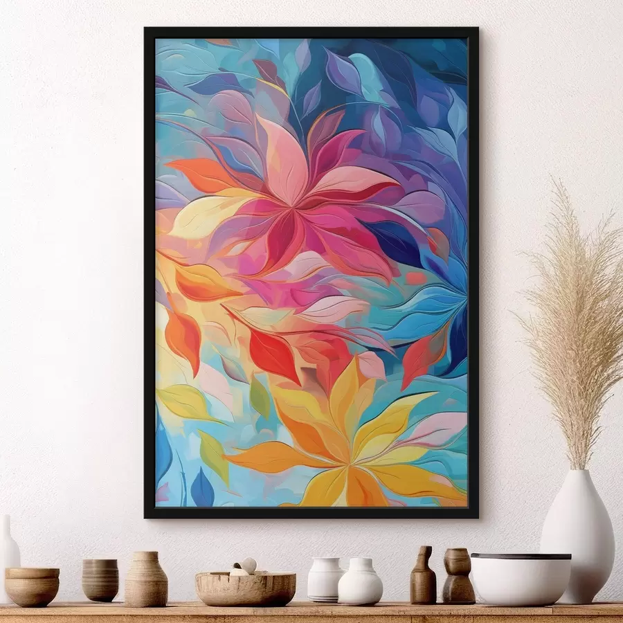 Fototapety Abstraktná kvetina, imitácia olejomaľby f47446