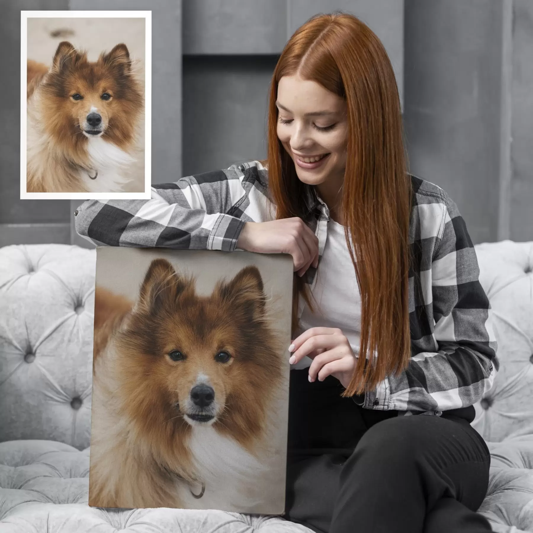 Obraz Váš pes vyrobený na objednávku podľa vašej fotografie s47157