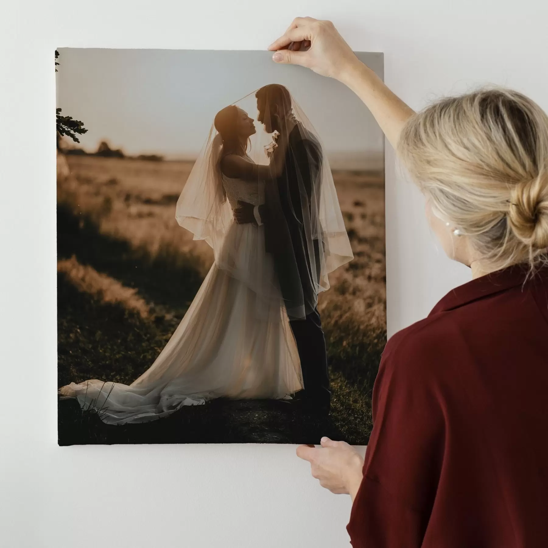 Obraz Svadobná fotografia na plátne s47161