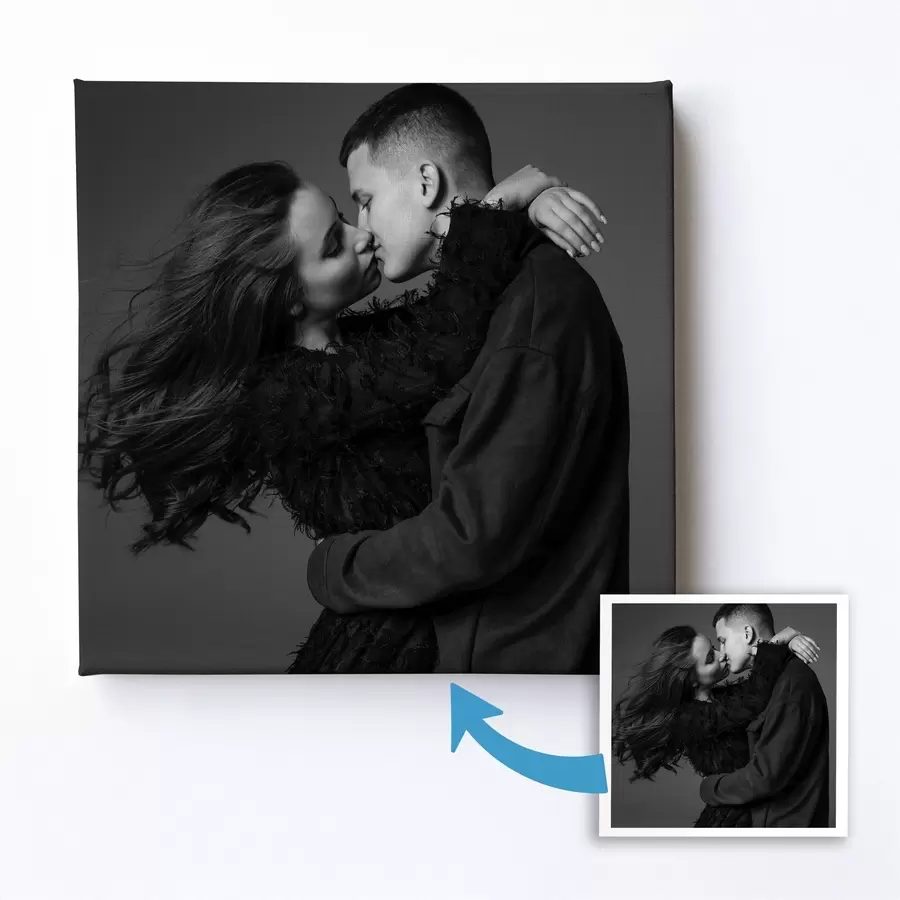 Obraz Romantický darček pre pár na základe fotografie s47206