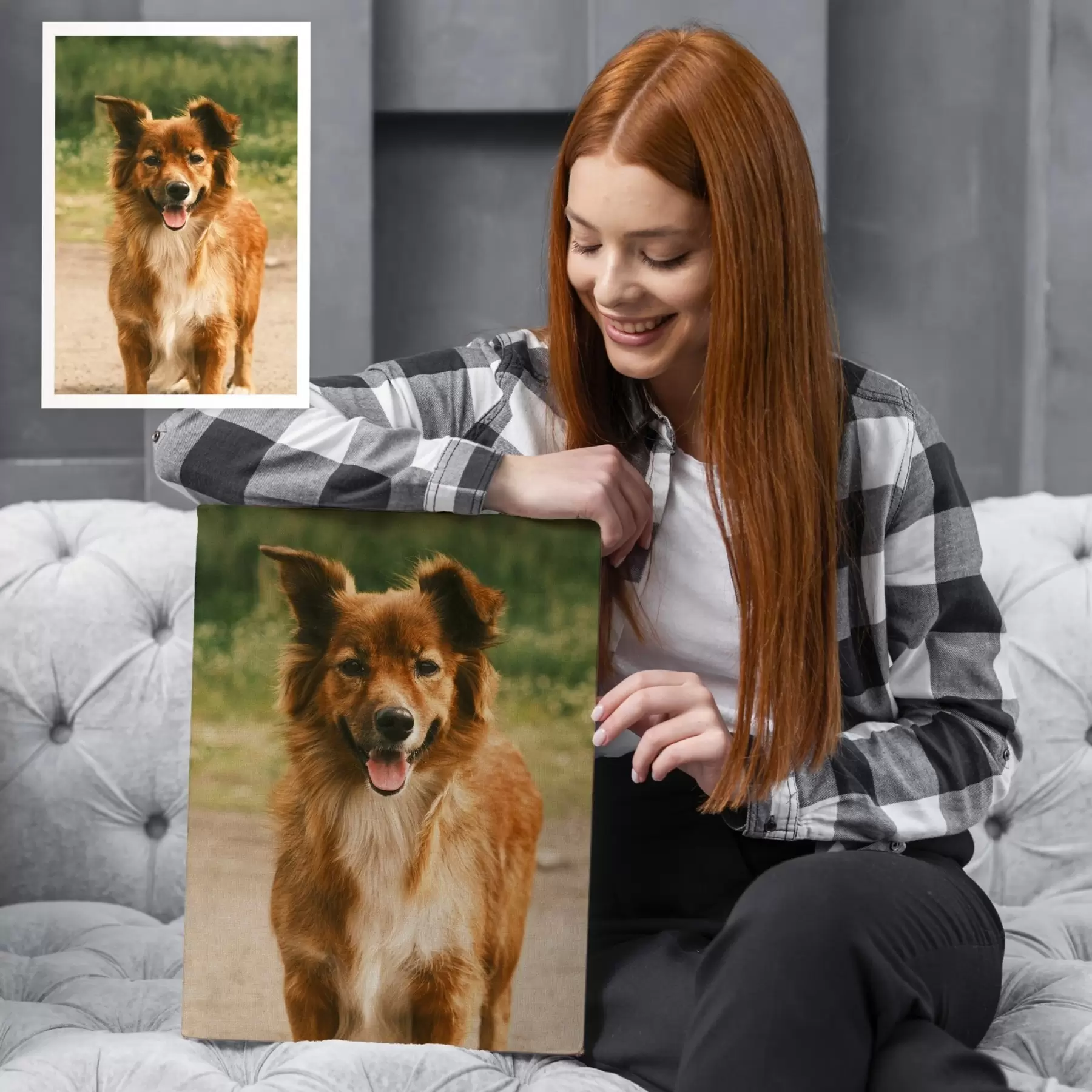 Obraz Váš pes vyrobený na objednávku podľa vašej fotografie s47214