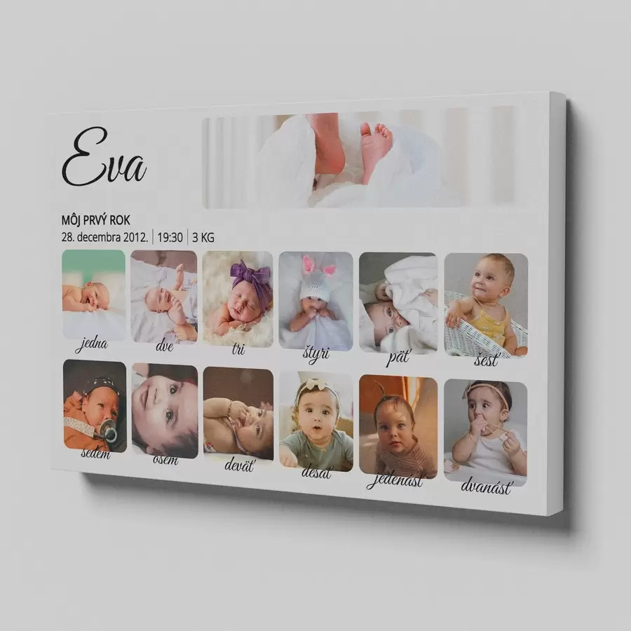 Obraz Fotokoláž „Môj prvý rok“ pre batoľatá s47617