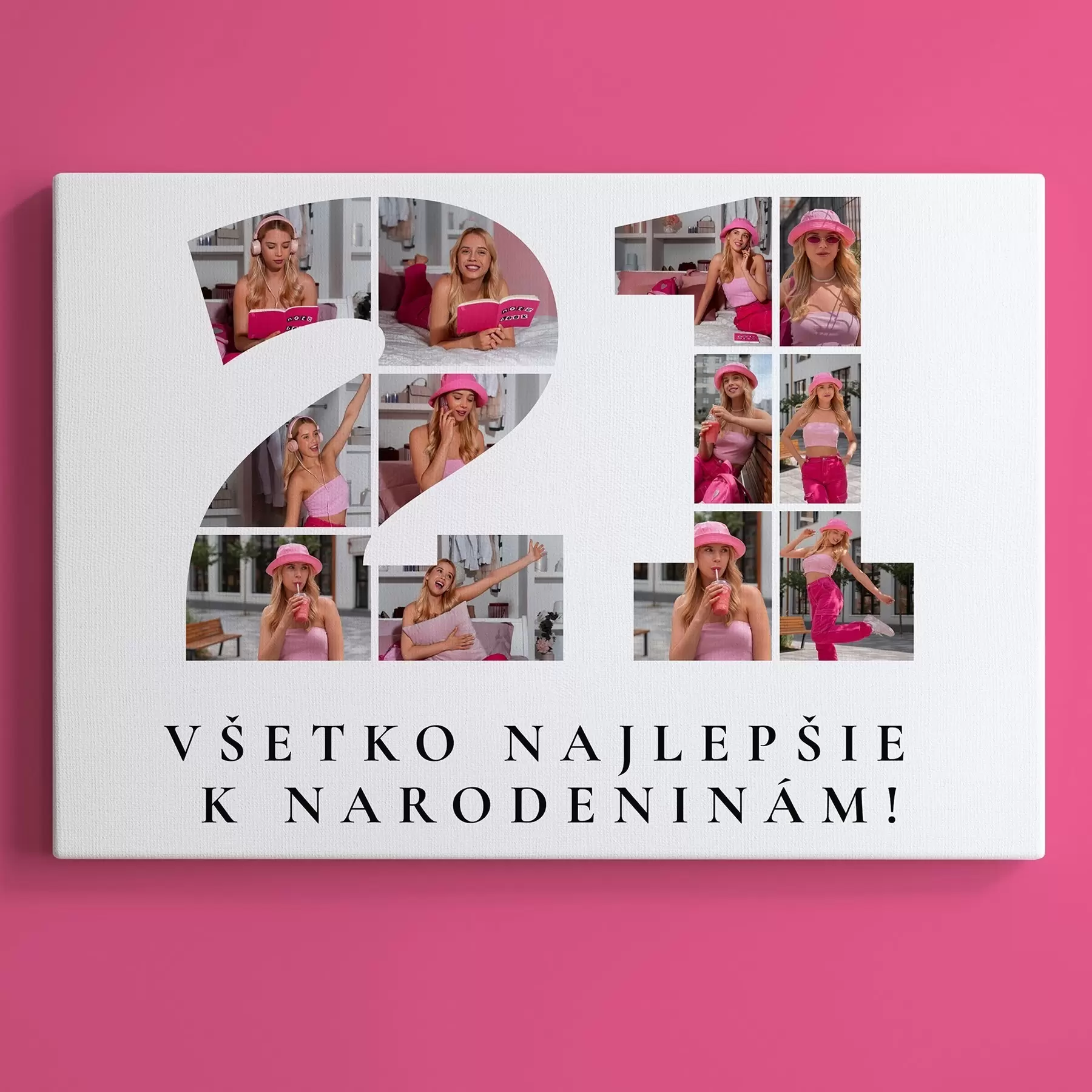 Obraz Fotokoláž na plátne k narodeninám z vašej fotografie s47527