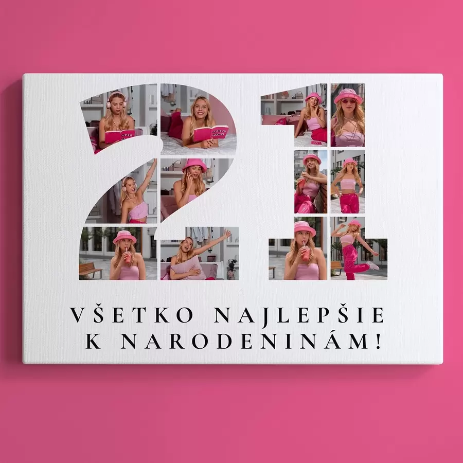 Obraz Fotokoláž na plátne k narodeninám z vašej fotografie s47527
