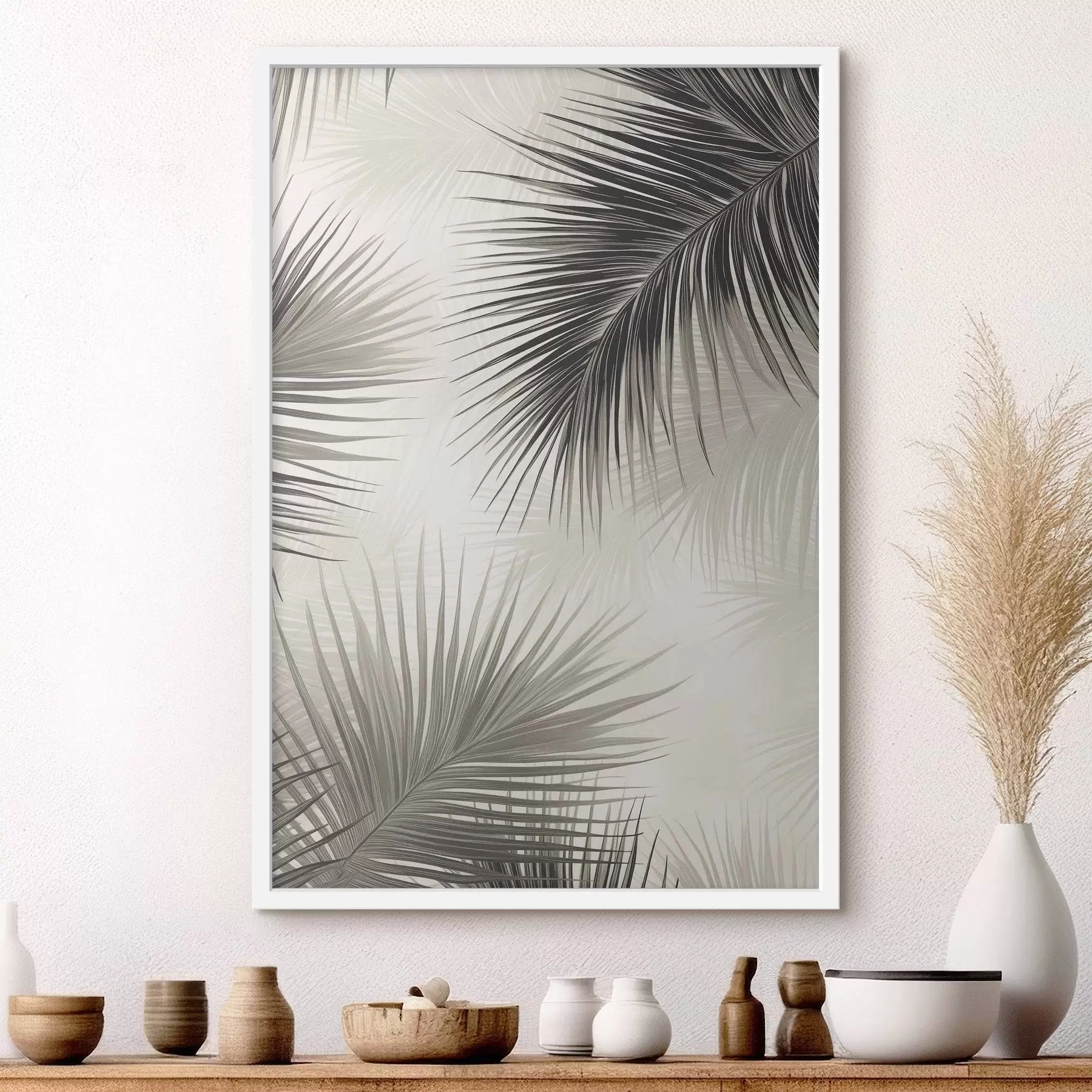 Fototapety Maľované palmové vetvy f47505