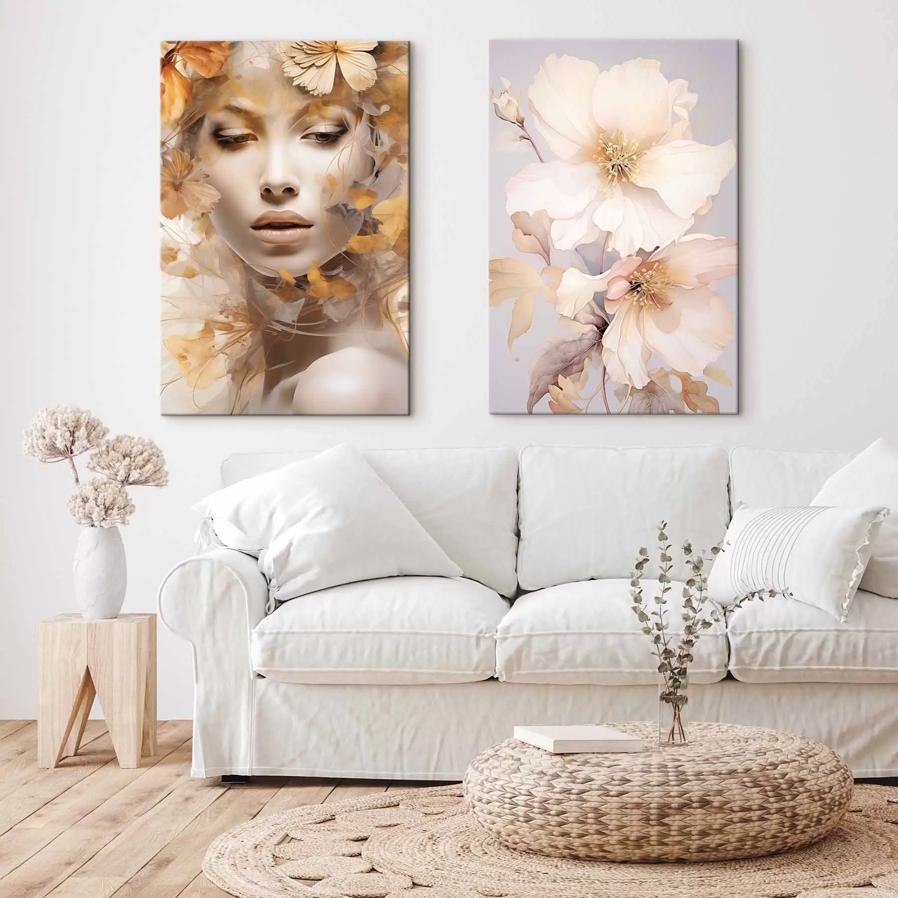 Obraz Dievča a jemné kvety m01251