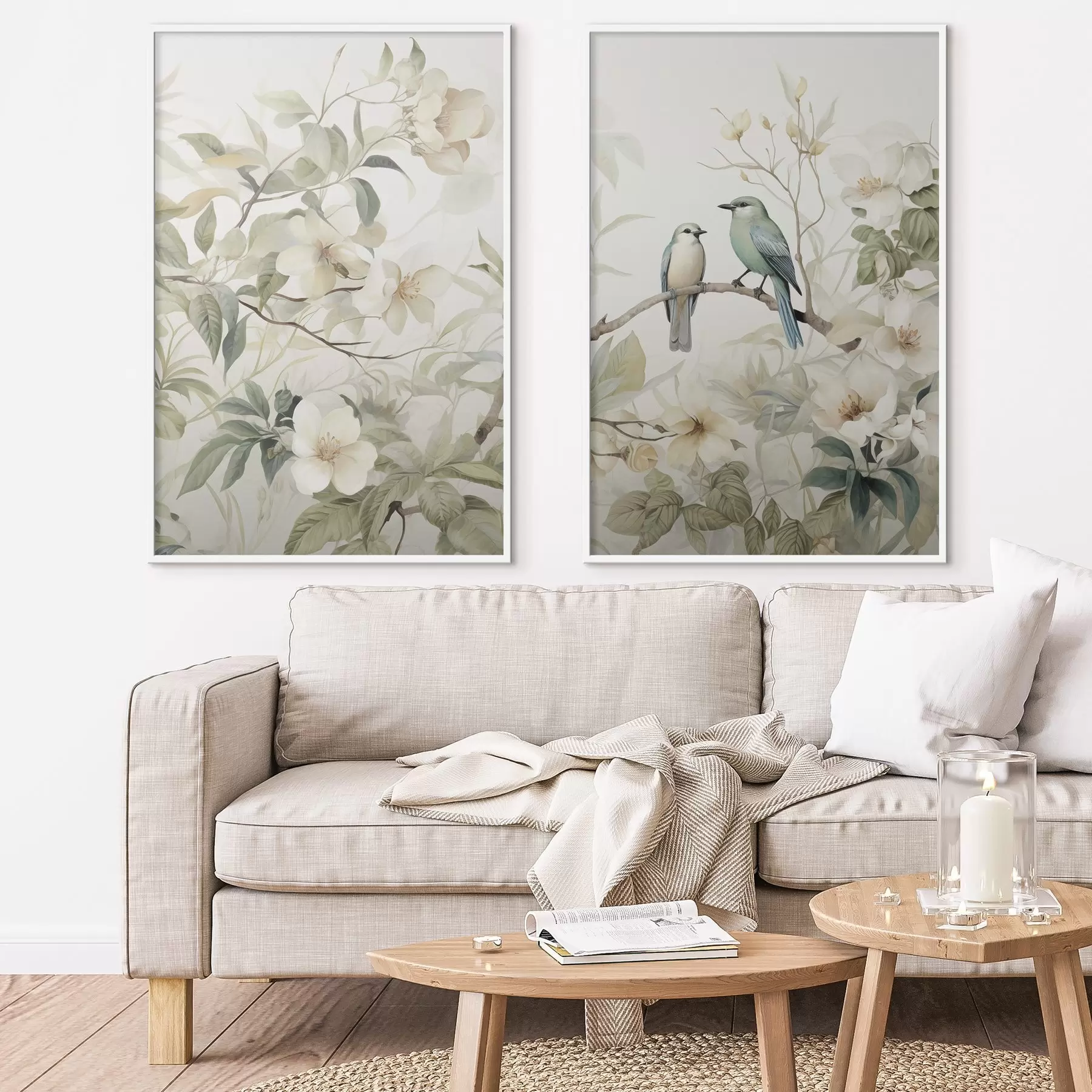 Fototapety Dva vtáky na konároch d01071