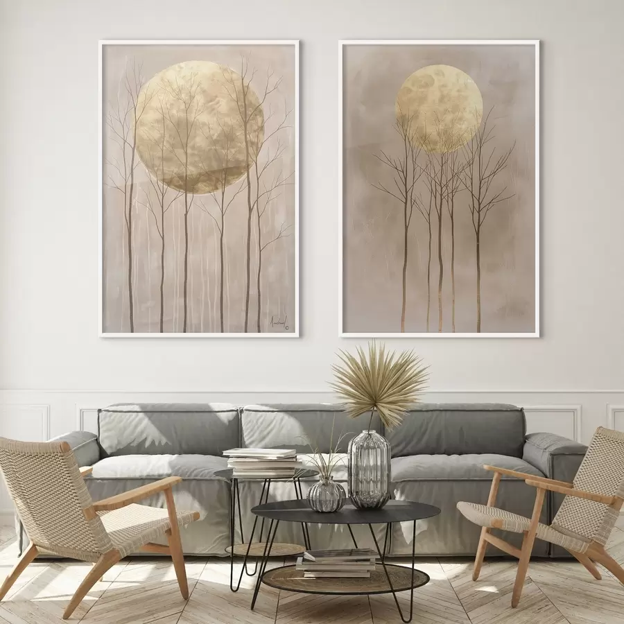 Fototapety Krehké stromy a kruh d01137