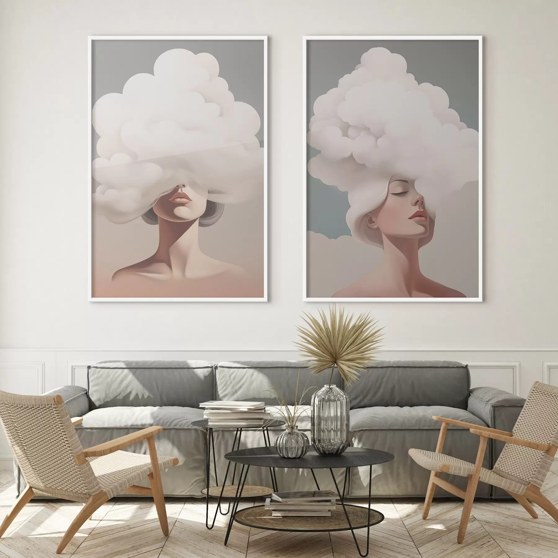 Fototapety Dievča a oblak d01186