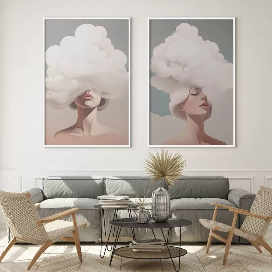 Fototapety Dievča a oblak d01186