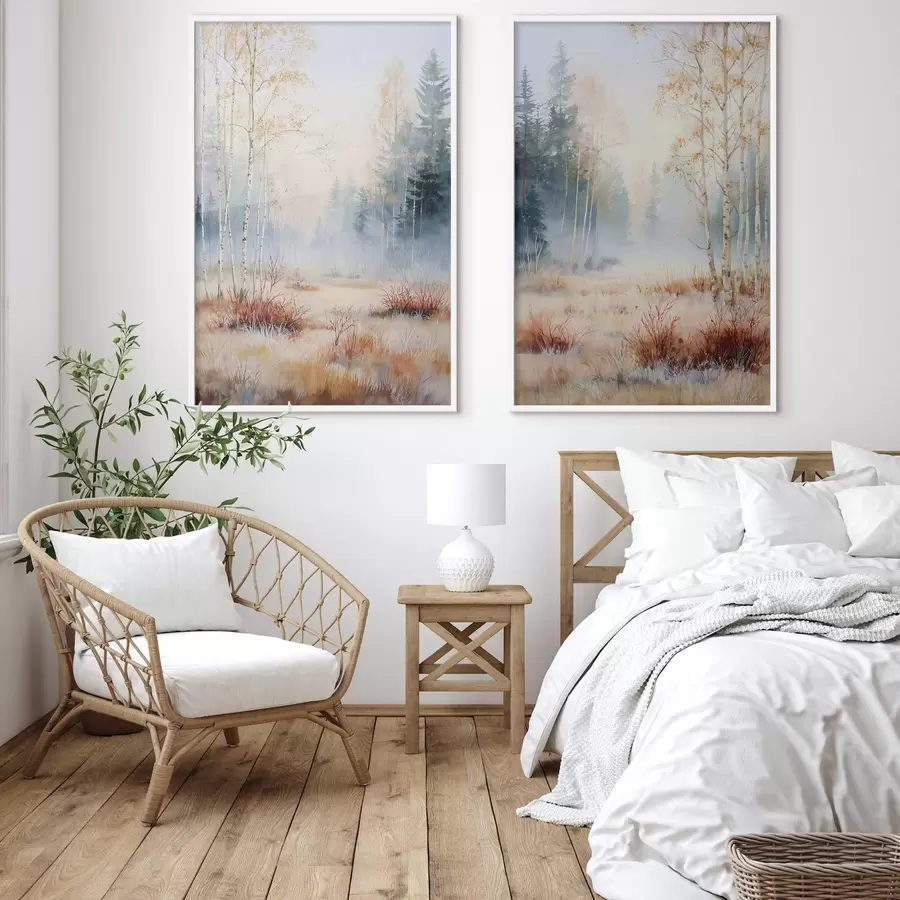 Fototapety krajina prvé mrazy v lese d01174