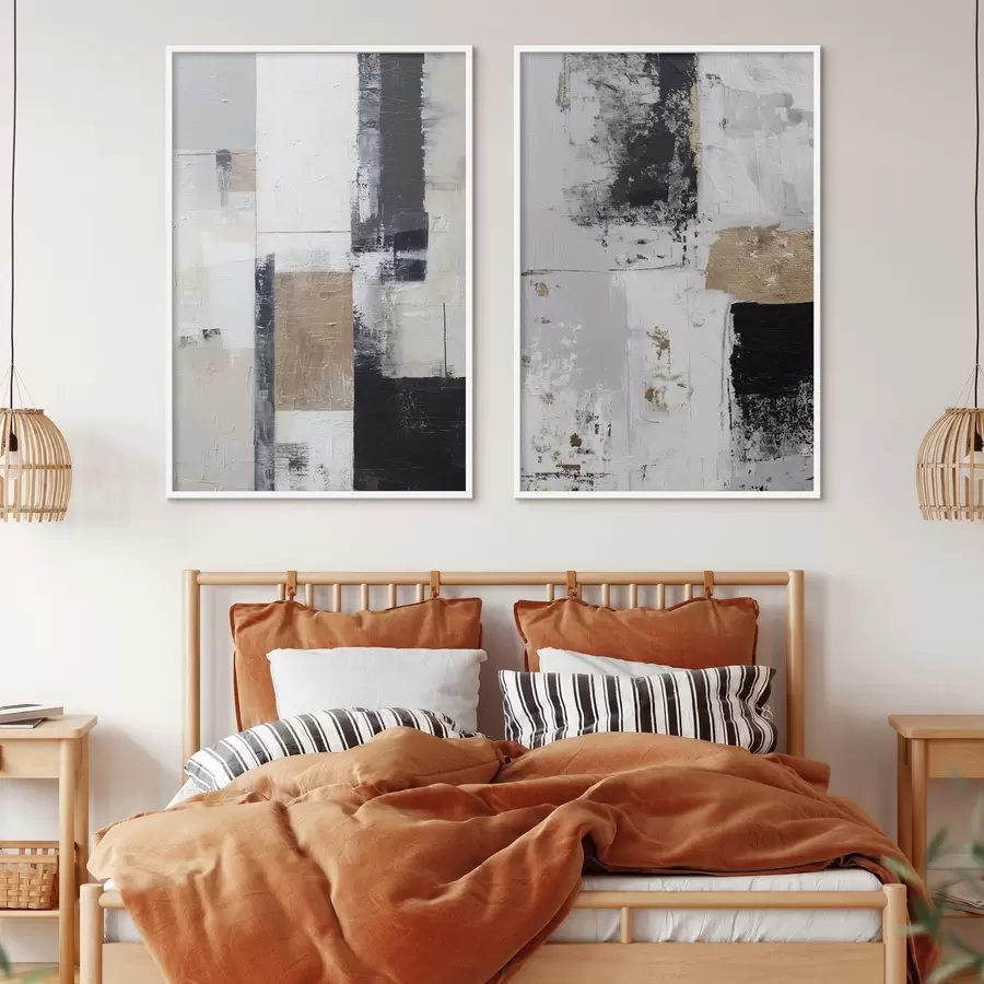 Fototapety súčasná abstrakcia v kontrastných farbách d01176