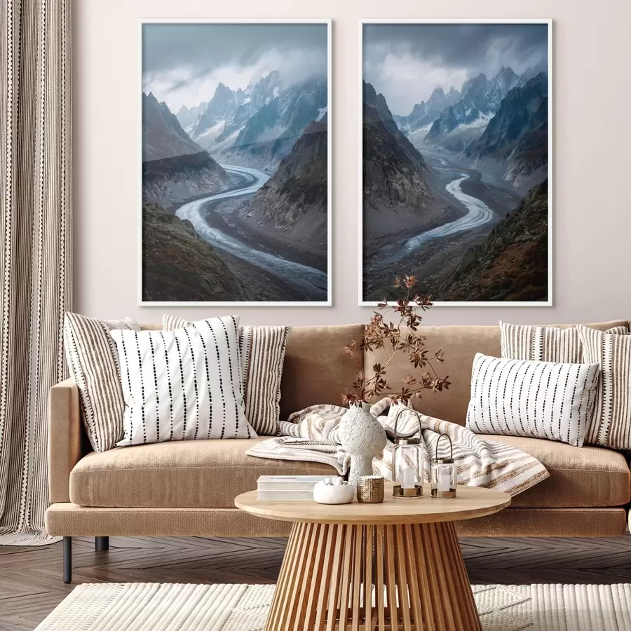 Fototapety horská krajina s mrakmi d01180