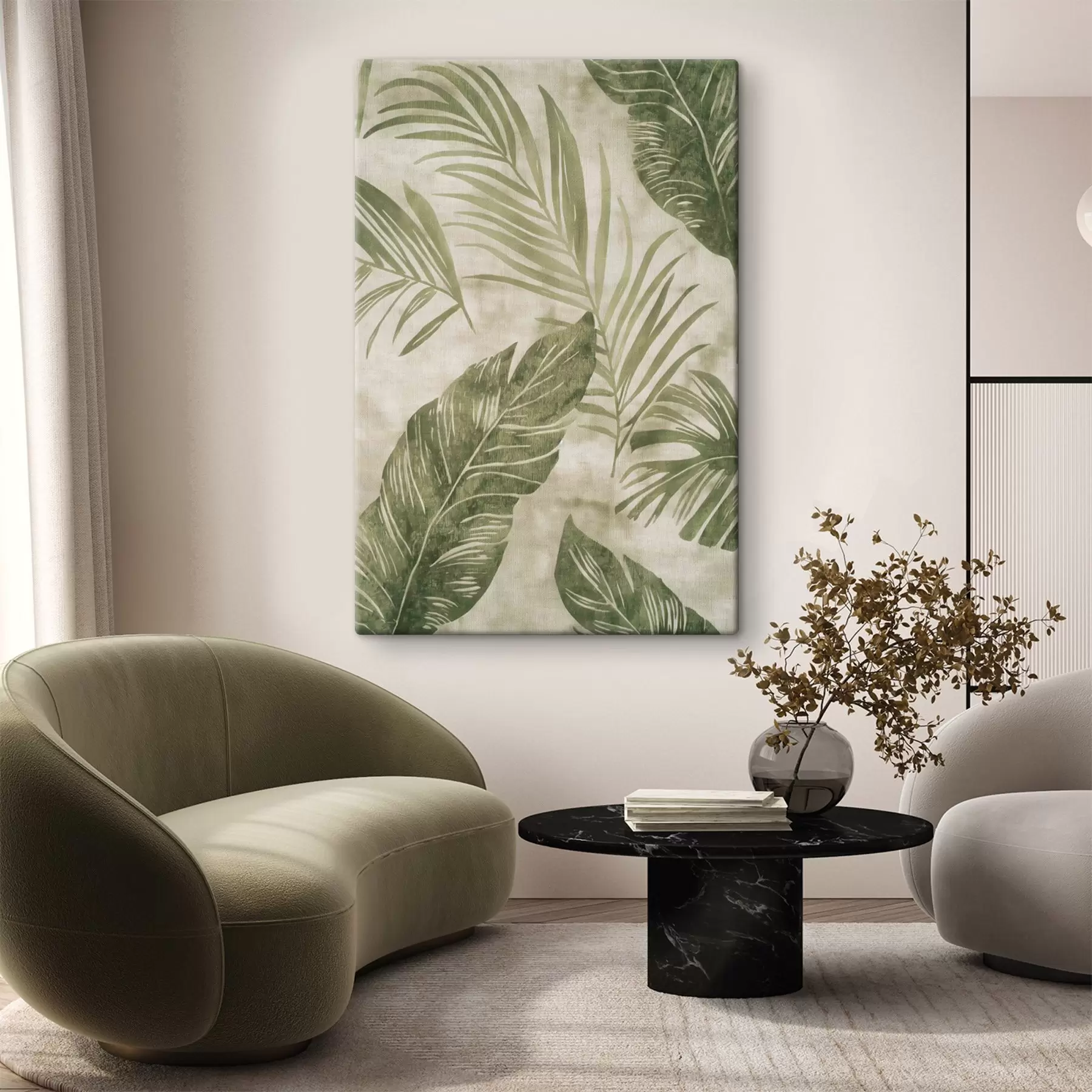 Obraz Tropické listy, imitácia starého pozadia s47631