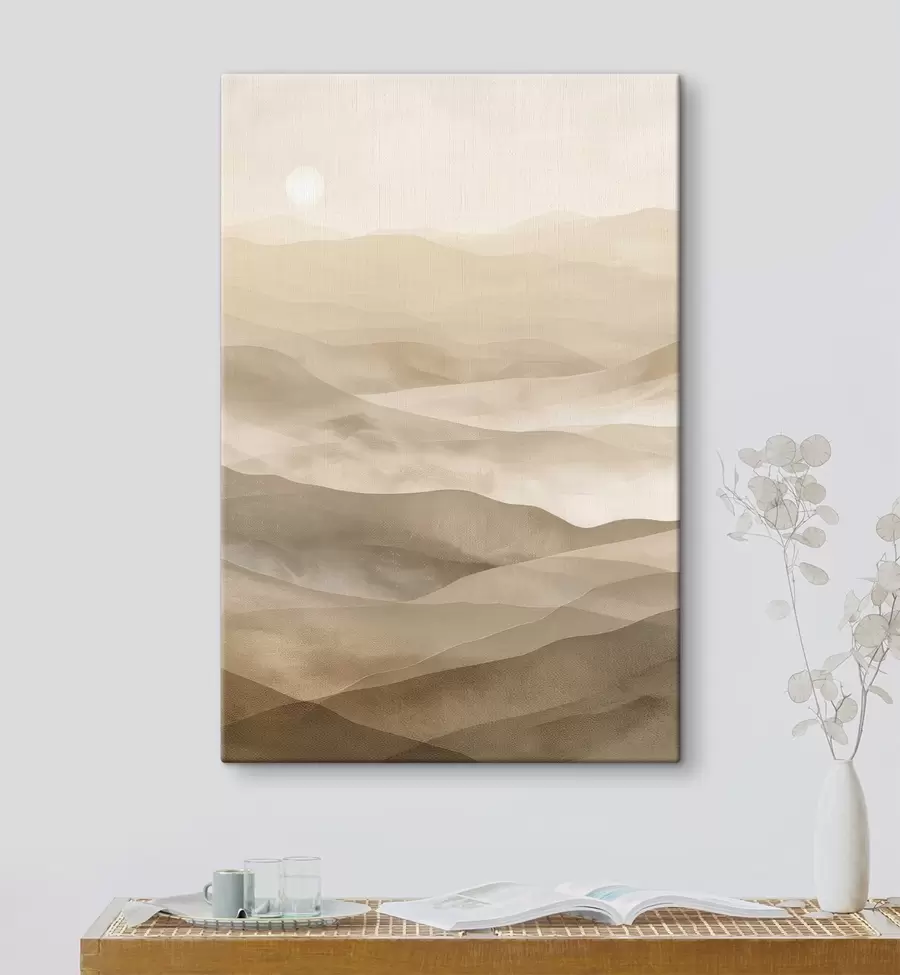 Obraz Hory v svetlých tónoch, imitácia akvarelu s47638