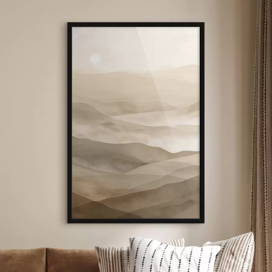 Fototapety Hory v svetlých tónoch, imitácia akvarelu f47638