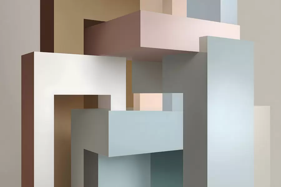 Fototapety abstraktná geometria v 3D štýle w05065