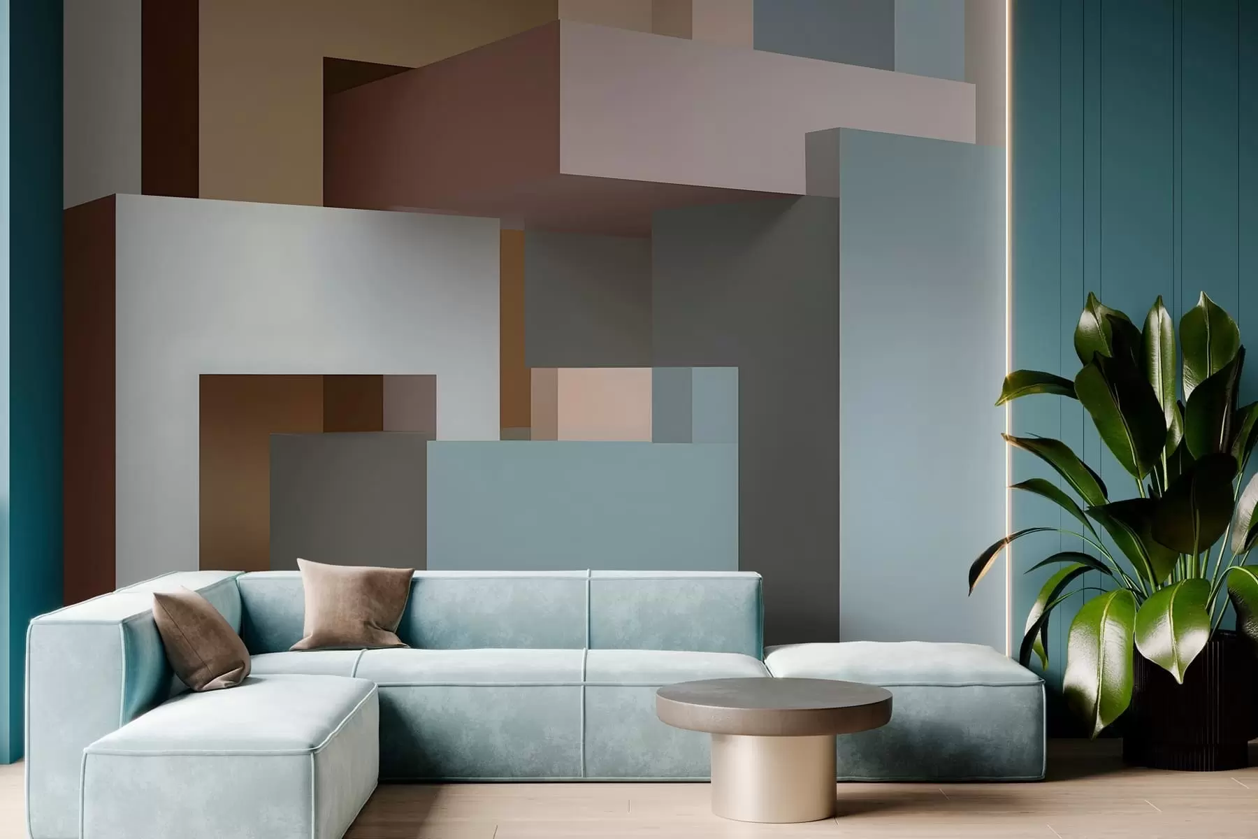 Fototapety abstraktná geometria v 3D štýle w05065